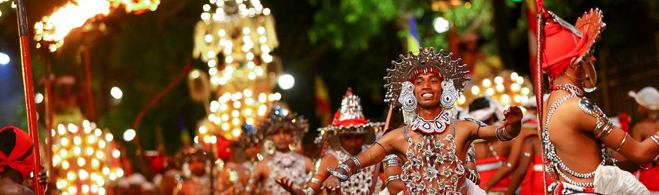 One-night, two-days Kandy Easala Perahera tour staying at a three-star hotel.
